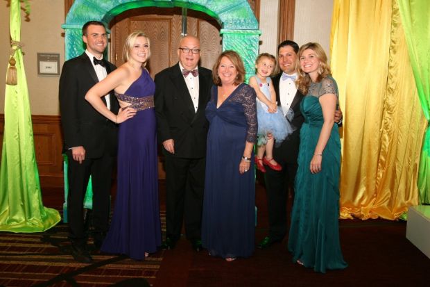 Joe and Lizzie Kurowski, John, Constance, Stella, Brad, and Angela Daubach